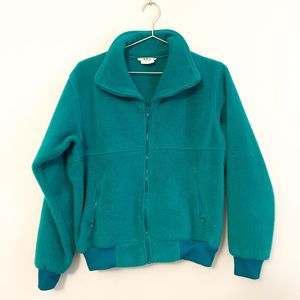 Vintage REI Teal Green Fleece Full Zip Jacket